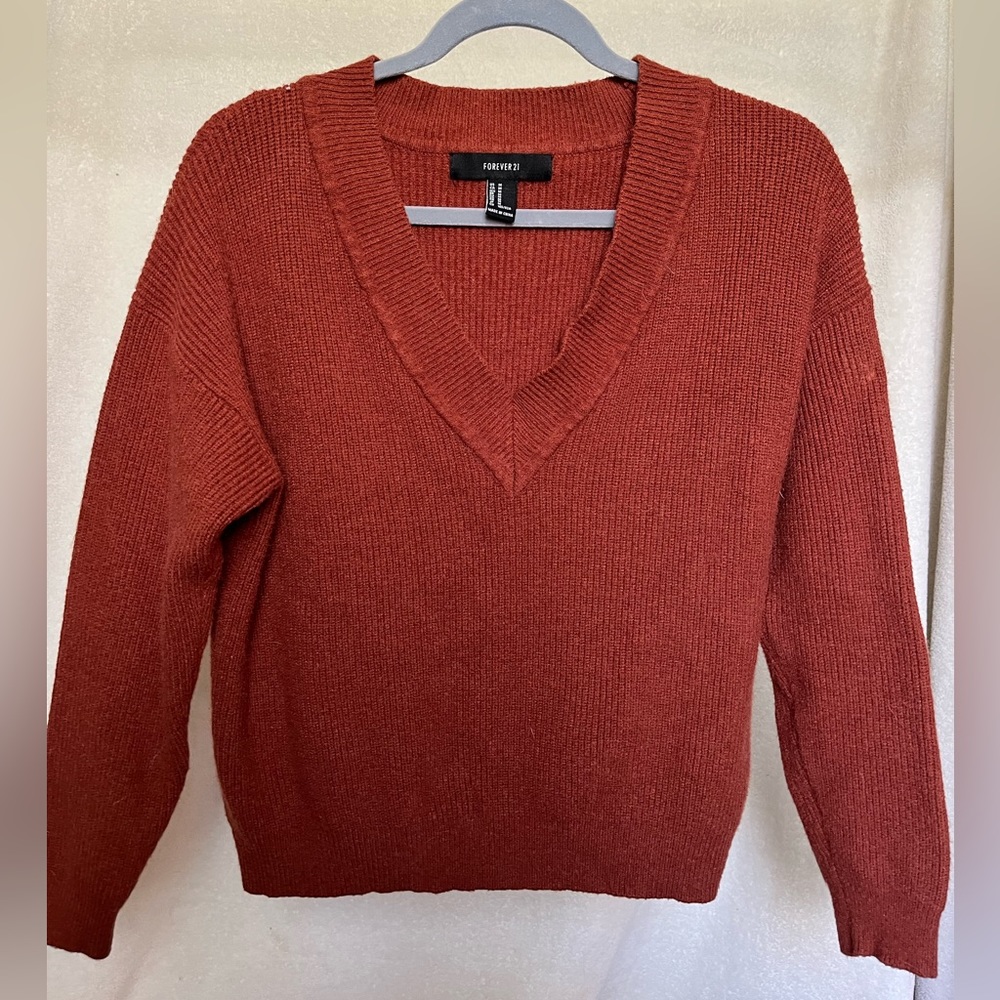 Burnt Orange Forever 21 Medium Sweater